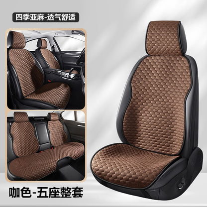 Universal Car Seat Cover Four Season Auto Flax Breathable Seat Covers for Car Seats Cover Protection Cars Accessories