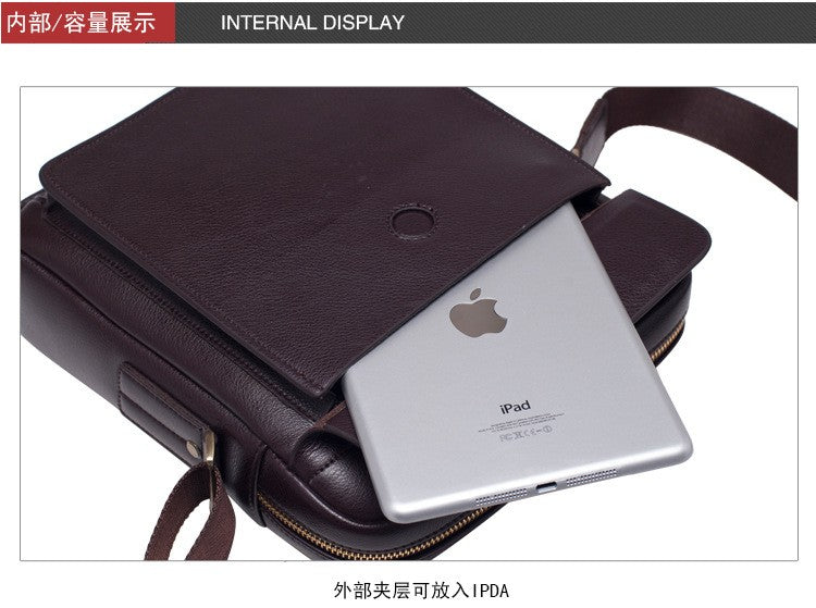 New Polo Men's Single Shoulder Bag Korean Style Business Casual Crossbody Bag Vertical Model for Men