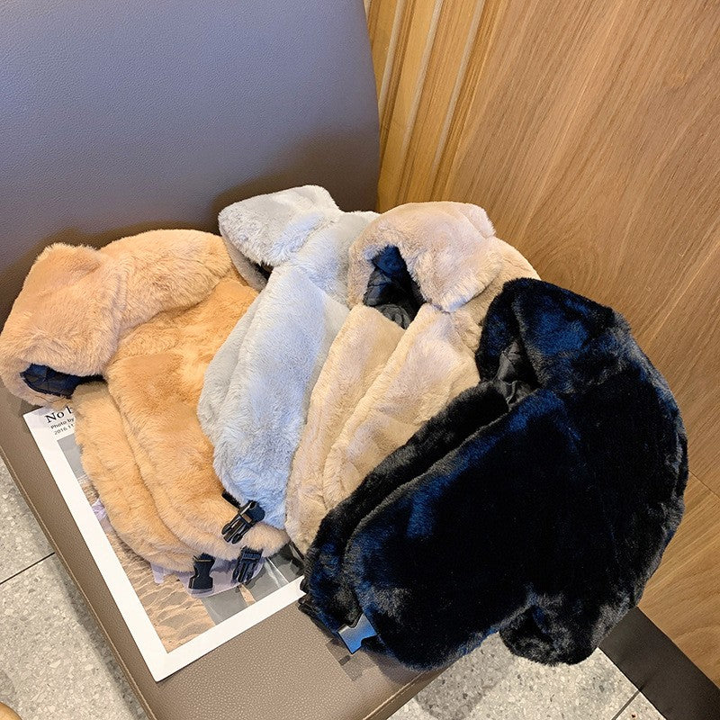 Gorros Femininos de Inverno Quentes e Grossos Estilo Russo, Moda Coreana Ushanka, Chapéu de Aviador com Protetor de Orelha, Chapéu Bomber Feminino Ajustável, Tendência