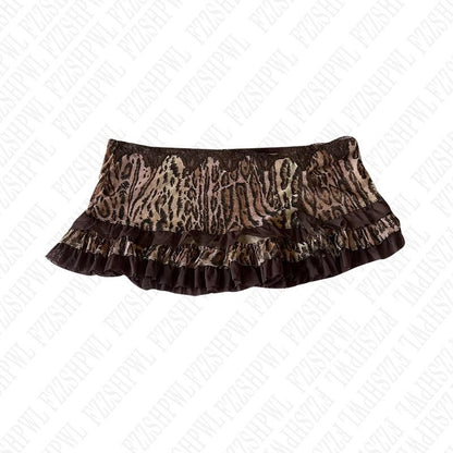 Y2K Skirt Harajuku Letter Skull Print Aesthetics Gothic Retro Mini Skirt Hip Hop Streetwear Dress Punk Grunge Half length skirt