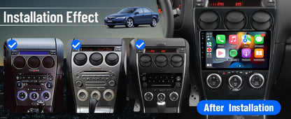 Rádio Automotivo ANYFAR para Mazda 6 Atenza 2002-2008 Android 13 Wireless CarPlay Android Auto GPS Navegação WiFi Bluetooth FM 2G+32G