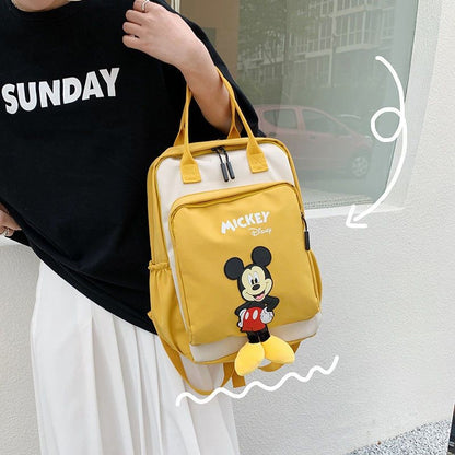 Disney Mickey Mouse Backpack for Kids Cute Cartoon Fashionable Backpack for Students Travel Bag Birthday Gift for Children