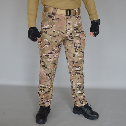 Softshell Warm Pants Men's Waterproof Sharkskin Fleece Working Trousers Outdoor Windproof Thickened Wear-resistant Cargo Pants