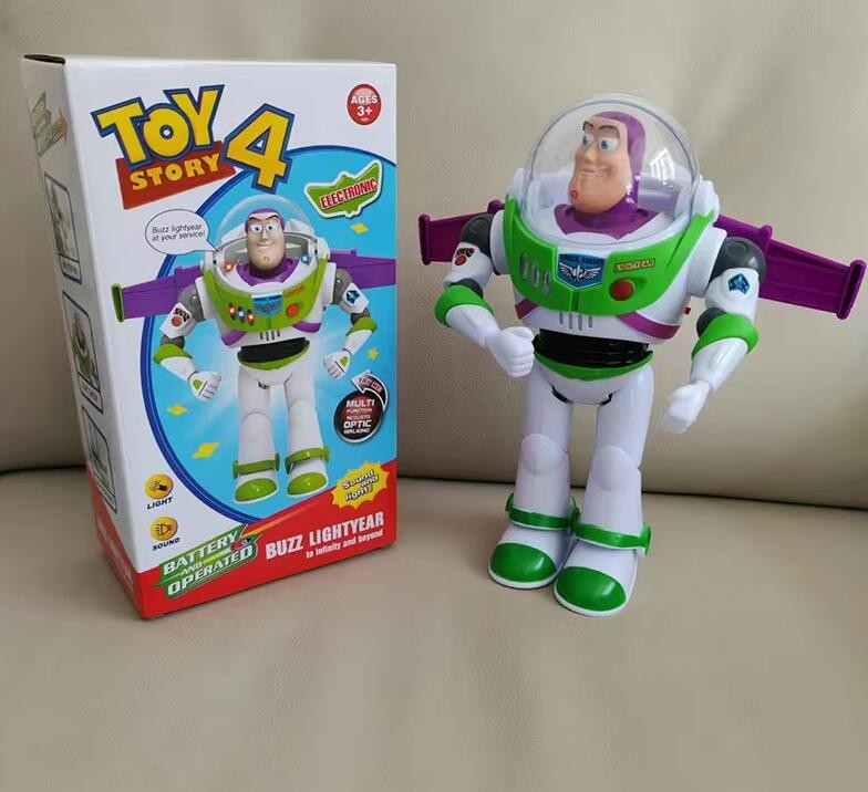 Brinquedos Toy Story Buzz Lightyear Modelo Pixar Robô Elétrico que Anda Boneco de Ação Brinquedo de Presente de Aniversário Modelo de Brinquedos Para Crianças