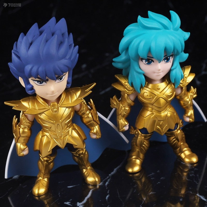 10cm Saint Seiya Anime Figura Myth Cloth Leão Aiolia Aquário Camus Câncer Máscara da Morte Cavaleiro Dourado Bonecas Japonesas Hobbies