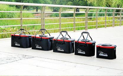 WALK FISH Bolsa de Pesca Espessa Dobrável de EVA Balde de Pesca Portátil Caixa de Peixe Vivo Armazenamento ao Ar Livre Bolsa Impermeável para Acampamento e Caminhada