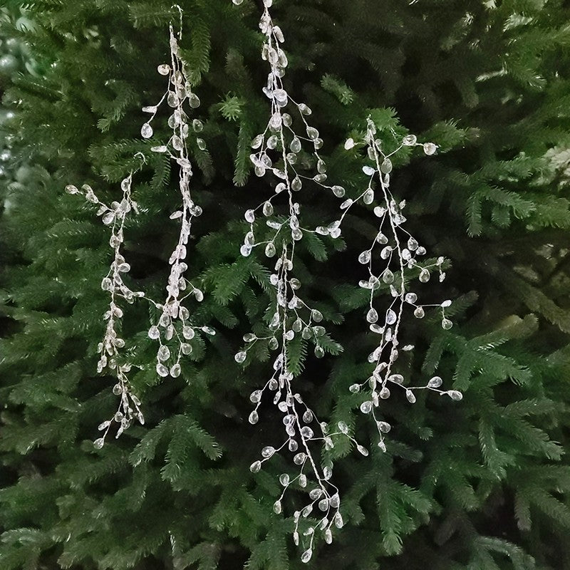 5 Pieces/35CM Short Acrylic Crystal Pendant for Christmas Tree Decoration, DIY Wedding Party Decoration Beads
