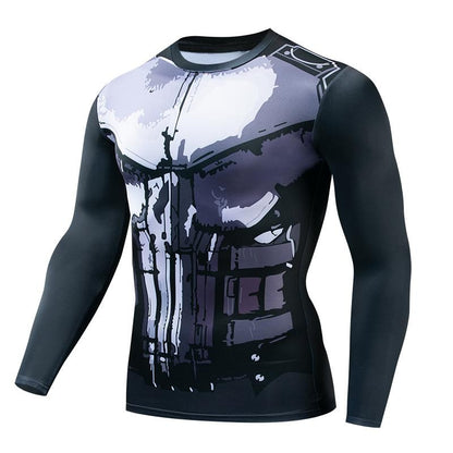 High-quality 3D Printed T shirts Men Compression Shirt Comic Cosplay Costume Halloween Clothing Long Sleeve Tops For Male
