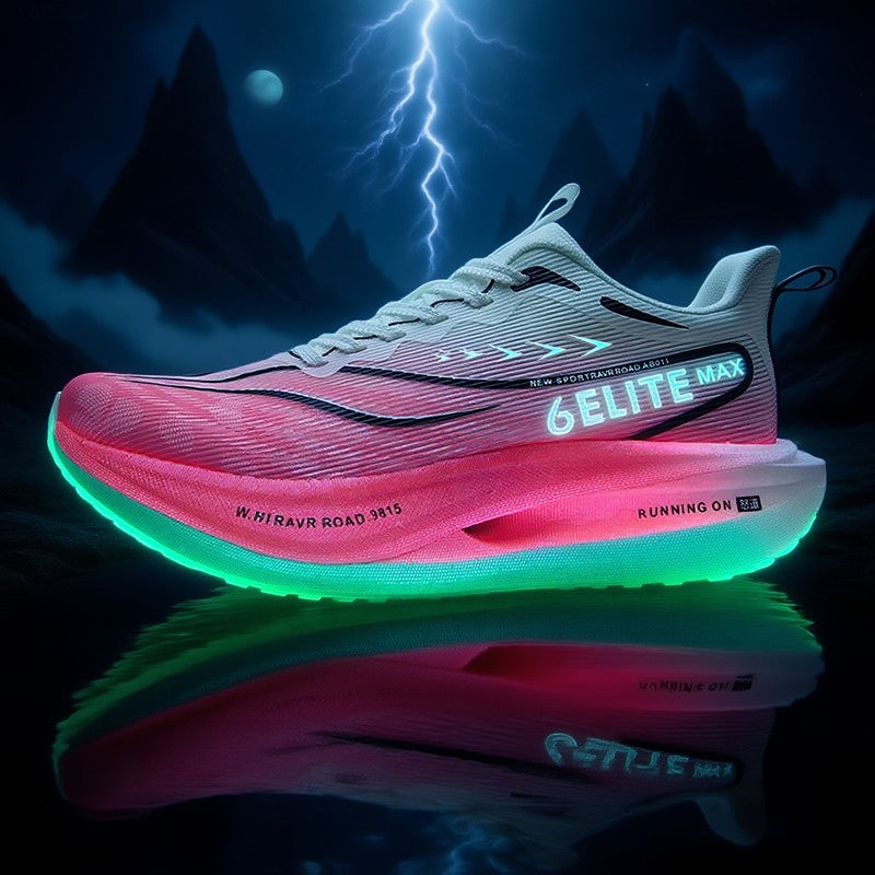 Men  Running Shoes Carbon Board Speciality Marathon Sports Breathable Lightweight Women's Comfortable Athletic Nonskid Sneakers