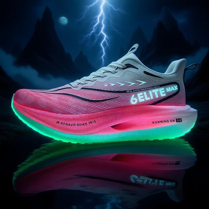 Men  Running Shoes Carbon Board Speciality Marathon Sports Breathable Lightweight Women's Comfortable Athletic Nonskid Sneakers