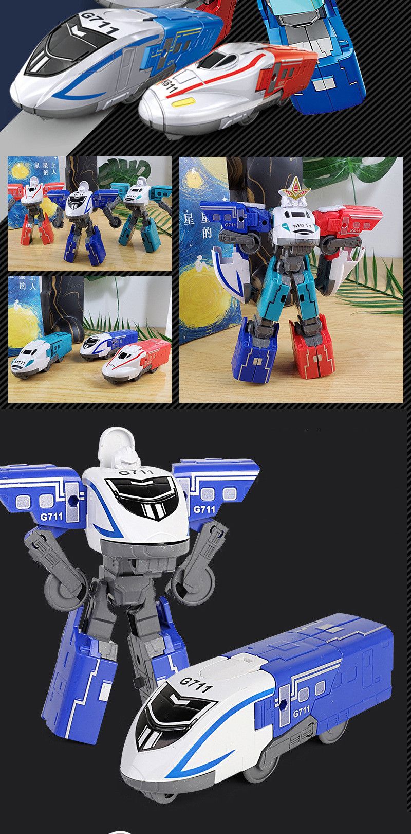 WEIJIANG NOVO 20CM Transformação Anime Boneco de Ação Brinquedos de Filme Plástico ABS Robô Carro Avião Tanque Legal Modelo Presente para Meninos