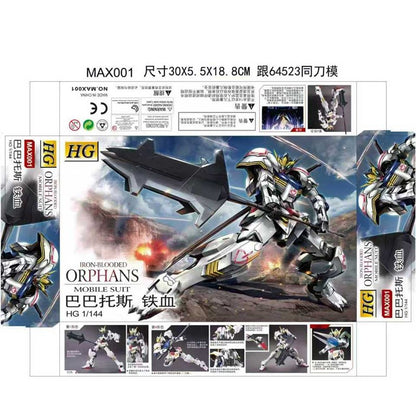 MAX HG 1/144 Barbatos 4th Form Mobile Suit Iron-Blooded Orphans Assembly Model Kit Action Figures Boys' Puzzle Toys Collectible