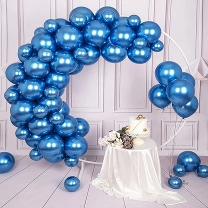 10/30pcs Metallic Biue Balloons Bridal Wedding Chrome Purple Gold Silver Globos Graduation Birthday Party Baby Shower Decoration