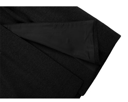 Mauroicardi Autumn Winter Extra Long Warm Black Loose Casual Wool Blends Coat Men Luxury Floor Length Overcoat Korean Fashion