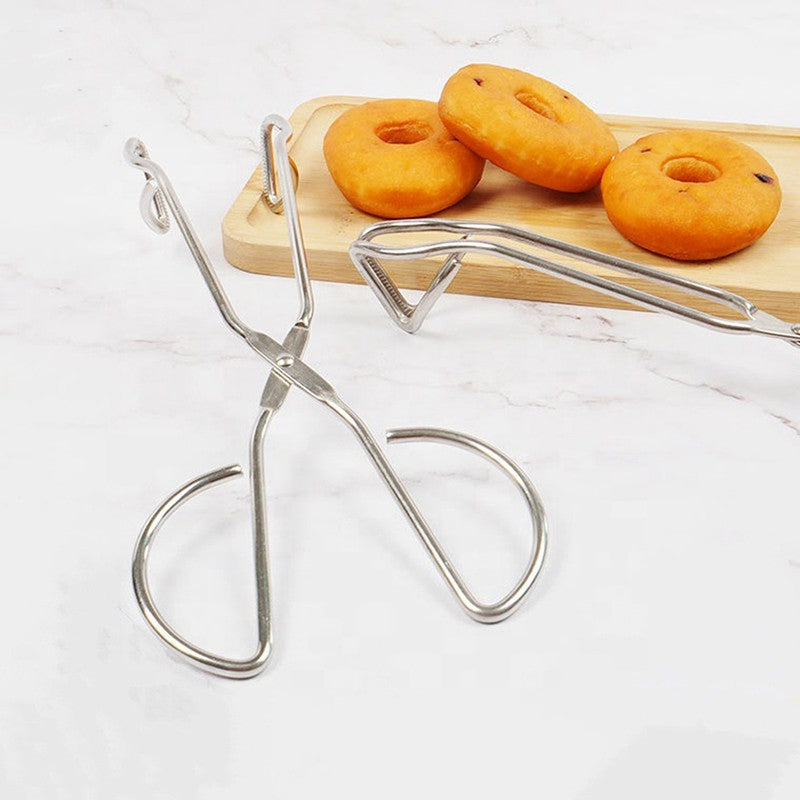 1Pc 304 Stainless Steel Scissor-Shaped Barbecue Clip Food Clip Hotel Steak Clip Barbecue Food Clip Kitchen Bread Clip