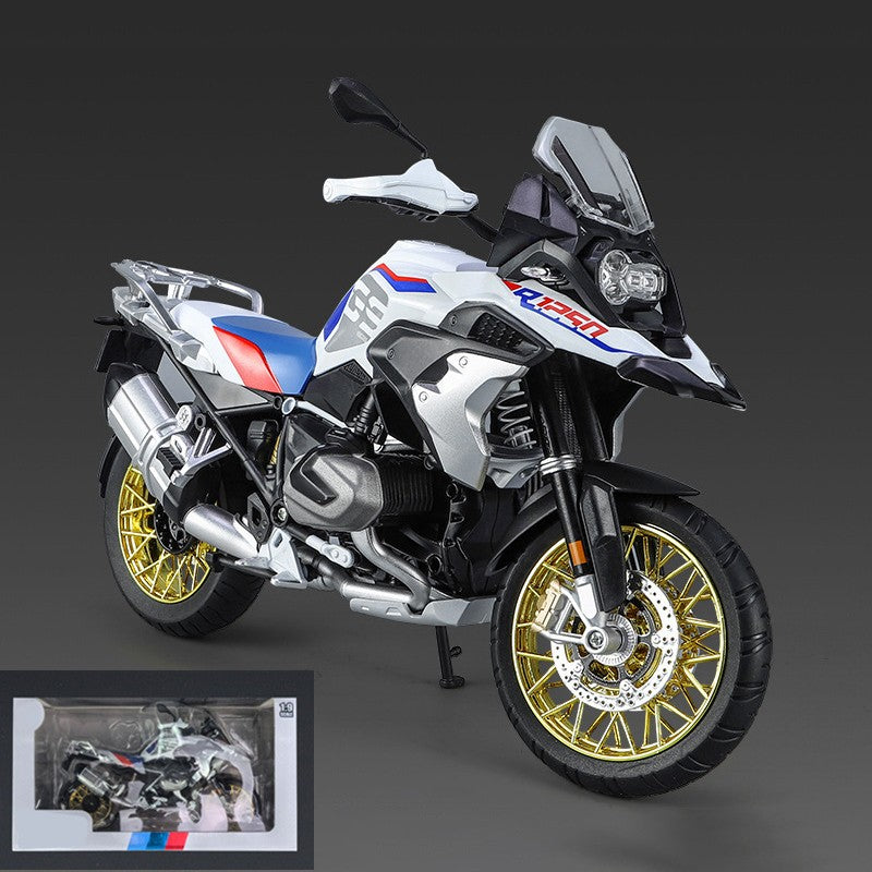 1/9 R1250 GS ADV Liga De Motocicleta De Corrida Diecasts Rua Esportes Motocicleta Modelo Simulação Com Luz Coleção Crianças Brinquedos Presente