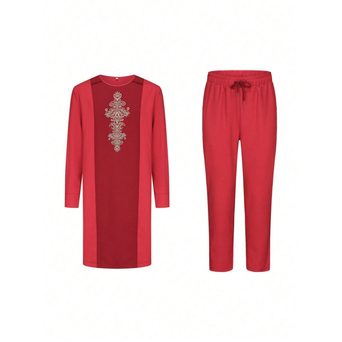 2025 African Traditional Men's Suit Luxury Casual Loose Two Piece Set Holiday Wedding Kaftan Fashionable Ethnic Men's Clothing