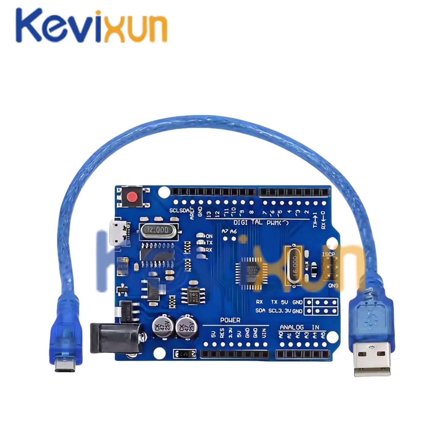 1-10PCS UNO R3 CH340G MEGA328P Chip para Arduino UNO R3 + CABO USB/TIPO-C Placa de Desenvolvimento ATMEGA328P-AU 16Mhz