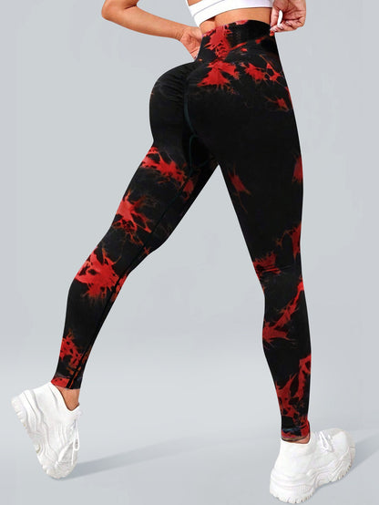 Women's Seamless Tie-dye Yoga Pants High Waist Soft Comfortable Gym Fitness Sportswear Workout Leggings Tights