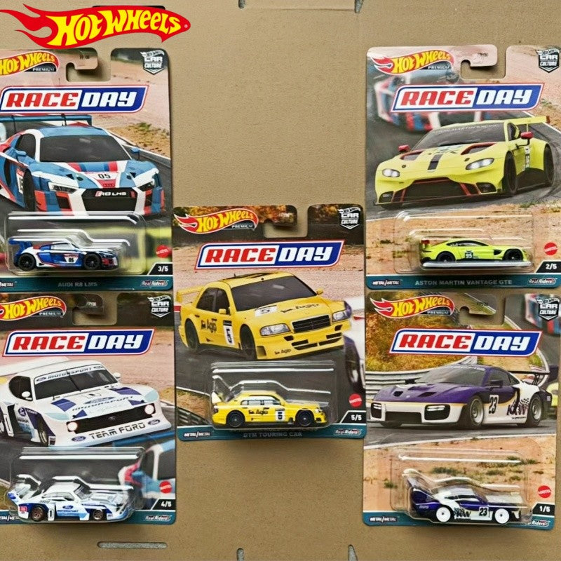 Miniatura Hot Wheels Edição Limitada Carro Esportivo de Liga Leve Série Race Day Coleção de Carrinhos de Brinquedo Modelo de Alta Qualidade Presentes Infantis de Feriado