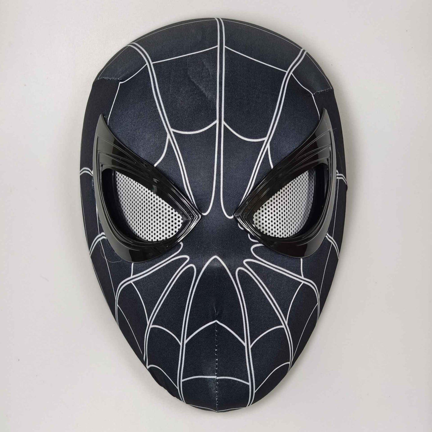 2026 Popular Breathable Spider Man Headset with Chin Operable Blink Touch Glowing Mask Miles Halloween Cosplay Boys Headgear Toy