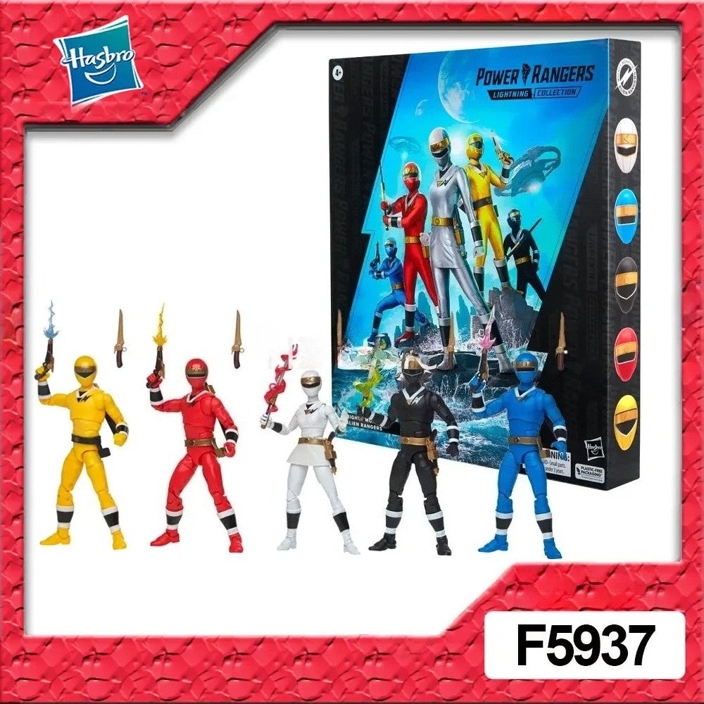 Hasbro Power Rangers Lightning Collection Pacote com 5 Figuras de Ação 6 Polegadas Alien Rangers 15 ACESSÓRIOS 5 Efeitos de Explosão Presente F5937