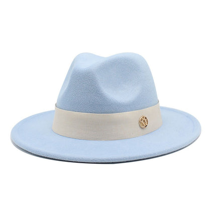 New Fedora Hat For Women Winter Elegant Fashion Formal Wedding Decorate Church Cap Panama Party Jazz Hat chapeau femme