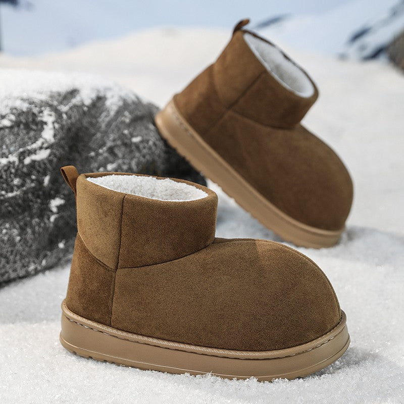 New Men's Fashionable Ankle Boots Autumn Winter Male Short Outdoor Footwear Versatile Walking Boots Men Winter Plush Snow Boots