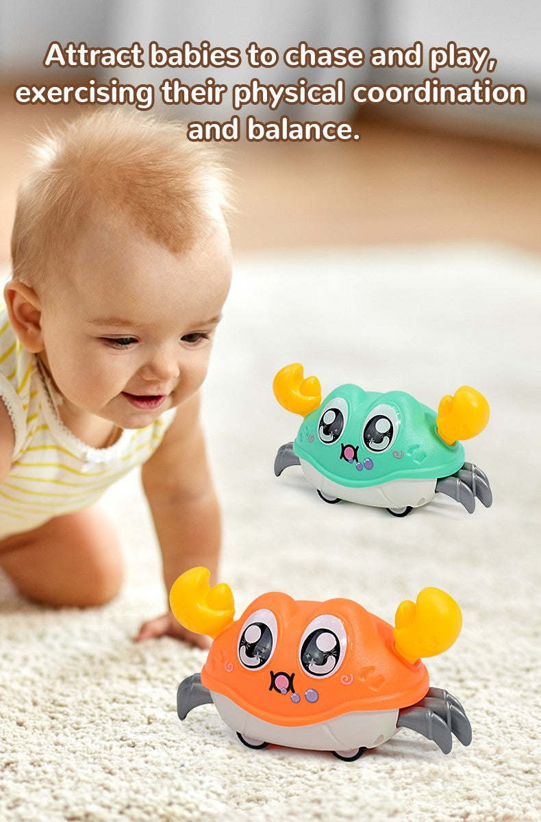 Children's Fun Double Return Force Left and Right Shake Simulation Crab Toy Baby Running Bubble Simulation Crab Crab Crawling