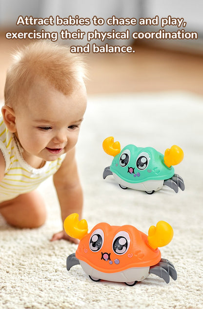 Children's Fun Double Return Force Left and Right Shake Simulation Crab Toy Baby Running Bubble Simulation Crab Crab Crawling