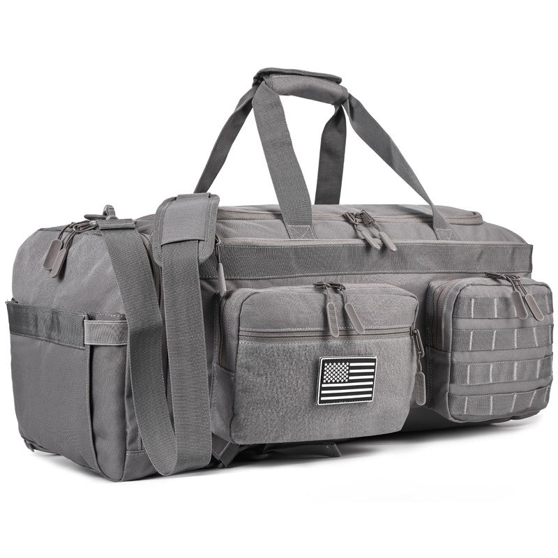 LHI 50L 3 in 1 Travel Duffle Bag Men Large Gym Sports Bags Tactical Military Duffle Backpack with Shoes Compartment & Wet Pocket