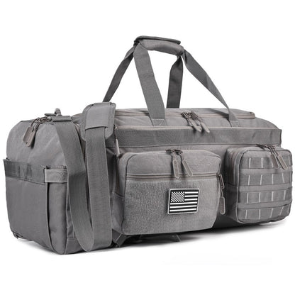 LHI 50L 3 in 1 Travel Duffle Bag Men Large Gym Sports Bags Tactical Military Duffle Backpack with Shoes Compartment & Wet Pocket