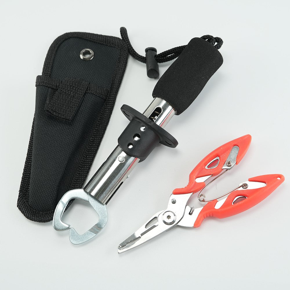 Conjunto controlador de peixe com alicate, feito de aço inoxidável com qualidade confiável, Alicate de Pesca, Pegador de Lábios de Peixe ou Escama de Peixe C
