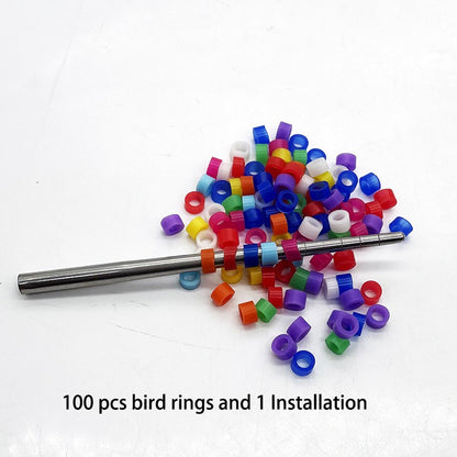 100 unidades de anéis de perna de pássaro para papagaio, tentilhão, canário, diamante-de-gould, diâmetro 3 mm, 4 mm, 5 mm, 2 mm, anel de pé de pássaro