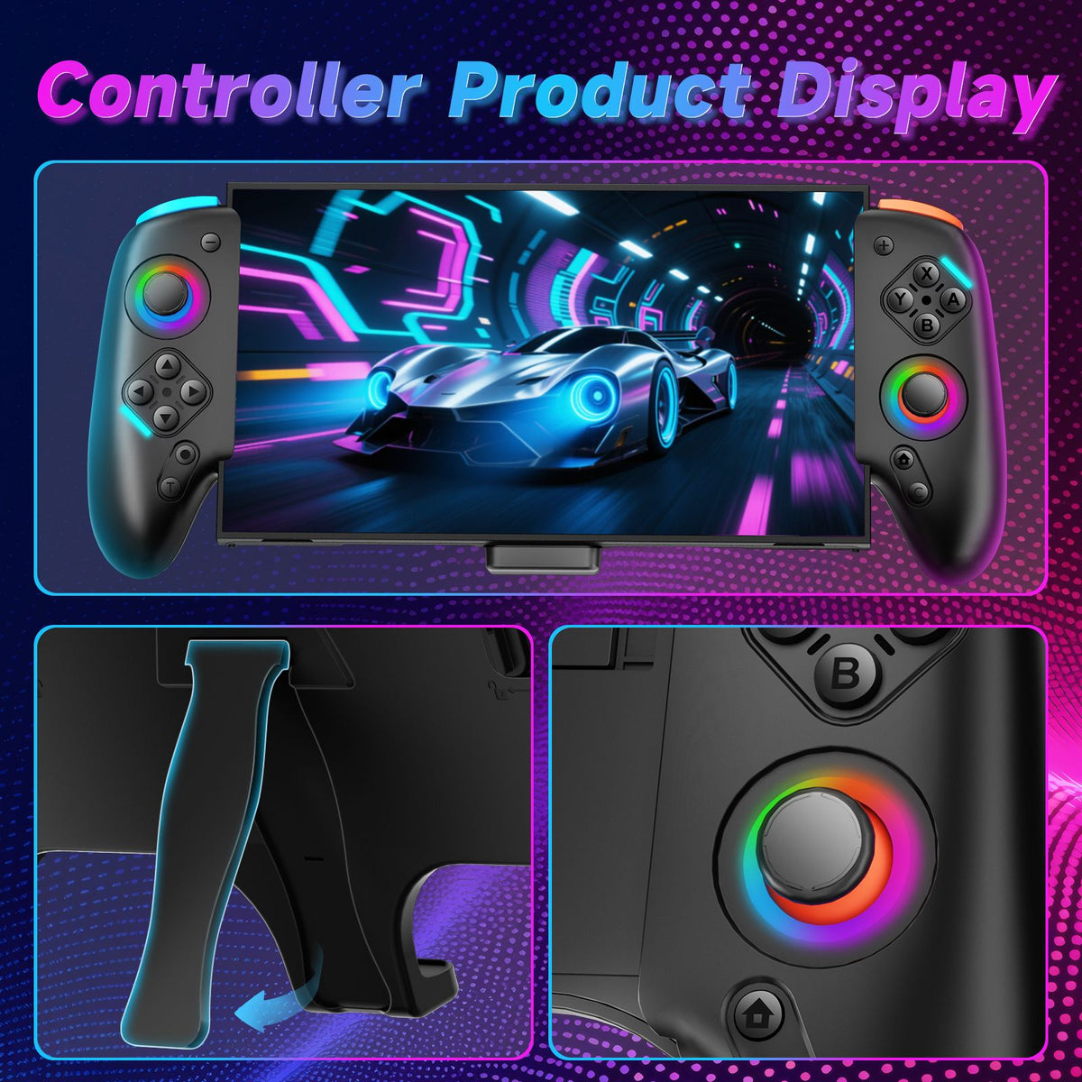 Wired Controller For Nintendo Switch 2 Pro Programmable RGB 9-Axis vibration/macro Joy-Controller Hall Effect Gamepad Joysticks