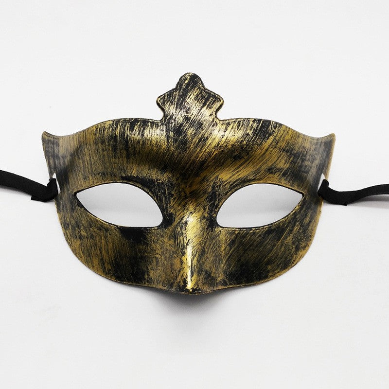 1pc Amazing Mask Antique Gold and Silver Jazz Flat Head Mask Ball Party Gathering Men and Women Cosplay Half Mask Decoration