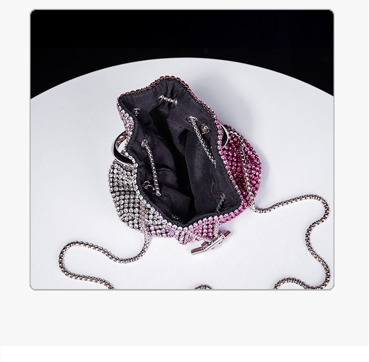 Women's bag 2024 a w bucket bags Women's inlaid diamond bag Fashion dinner women luxury single shoulder designer handbags