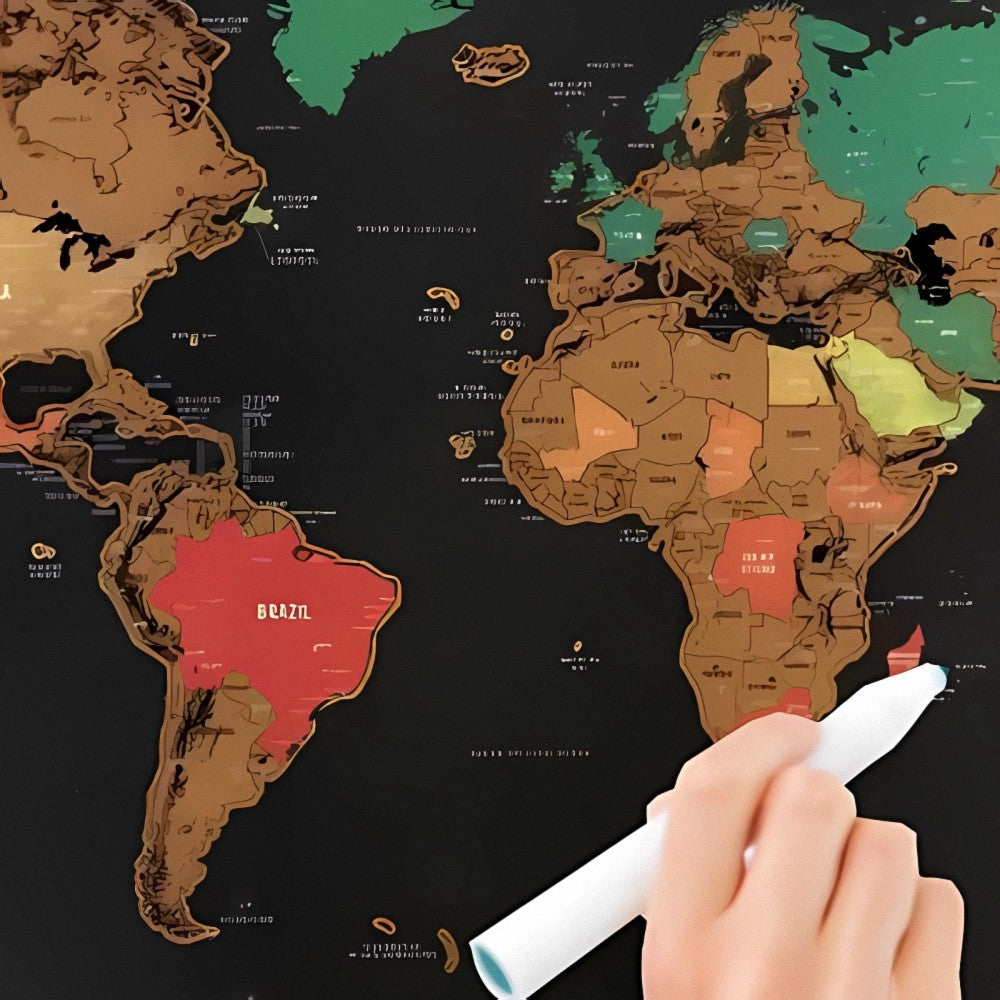 International Erase Scratch Maps - Explore Adventure Maps 58X83 CM - Deluxe Scratch Off Maps Travel Poster Room Office Decor