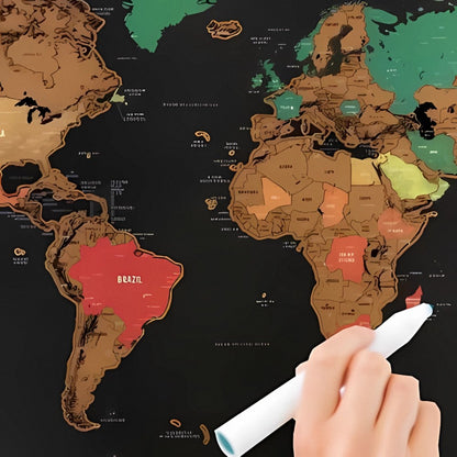 International Erase Scratch Maps - Explore Adventure Maps 58X83 CM - Deluxe Scratch Off Maps Travel Poster Room Office Decor