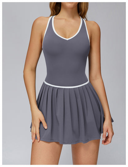 Yoga Jumpsuit Women Set Sexy Anti Glare One-Piece Jumpsuit Dance Ballet Sports Dress Gym Push Up Rompers Running Tennis Sports