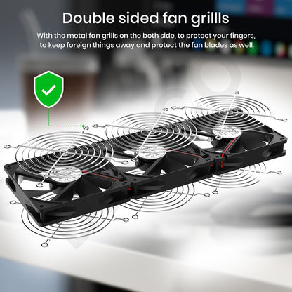 120mm 3000RPM Fan Cooling With Controller 12cm 12V 220V Btc Machine Chassis Workstation Cabinet Radiator Server Fan