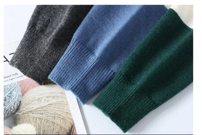 2025 New Male Patchwork Sweater Trend High Street Fashion Autumn and Winter Warm Mens Hip-hop Street Clothing Men pullover shirt