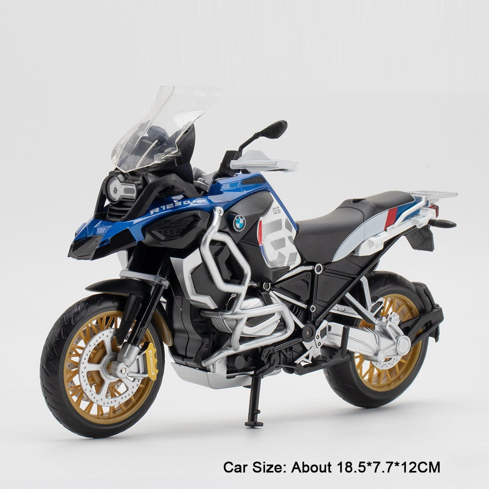 1:12 Suzuki GSX1000R R1250GS Liga Diecast Brinquedos Modelos de Motocicletas Carro com Luz Absorção de Choque Miniatura Moto Meninos Presentes