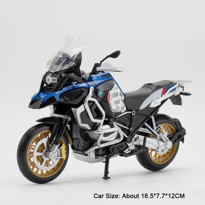 1:12 Suzuki GSX1000R R1250GS Liga Diecast Brinquedos Modelos de Motocicletas Carro com Luz Absorção de Choque Miniatura Moto Meninos Presentes