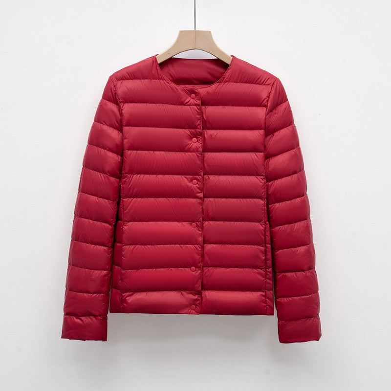 12 Colors Women Long Sleeves 90% White Duck Down Female Slim Warm Inner Ultra Lightweight Packable Ski Jacket Down Liner Jackets