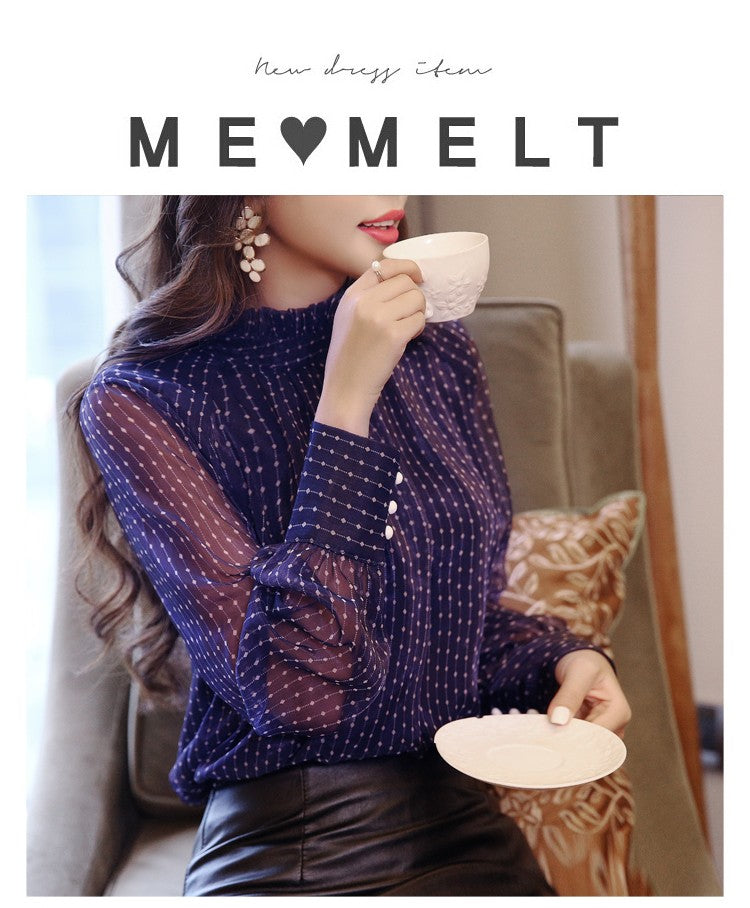 Long Sleeve Blouse Women Casual Striped Chiffon Blouse Shirt Fashion Women Blouses 2024 Top Female Blusa Feminina Women Tops A28