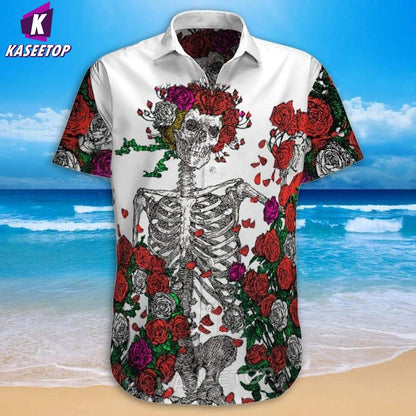 Men's 3D Romeo and Juliet Hawaiian Shirt Summer Vacation Hawaii Shirt Single Breasted Shirt Man Short-Sleeve Aloha Casual Beach