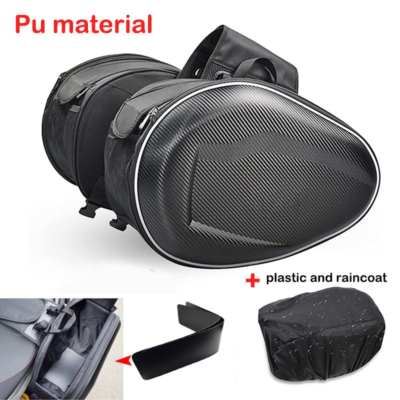 Newest Motorcycle Waterproof Racing Race Moto Helmet Travel Bags Suitcase Saddlebags + One Pair of Raincoat+Plastics