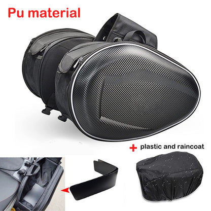 Newest Motorcycle Waterproof Racing Race Moto Helmet Travel Bags Suitcase Saddlebags + One Pair of Raincoat+Plastics