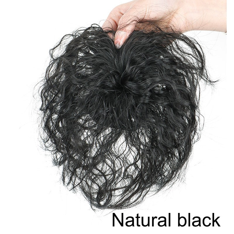 Extensão de cabelo sintético de 6 polegadas com clipe, touca curta encaracolada, peruca respirável leve, aumenta o volume do cabelo